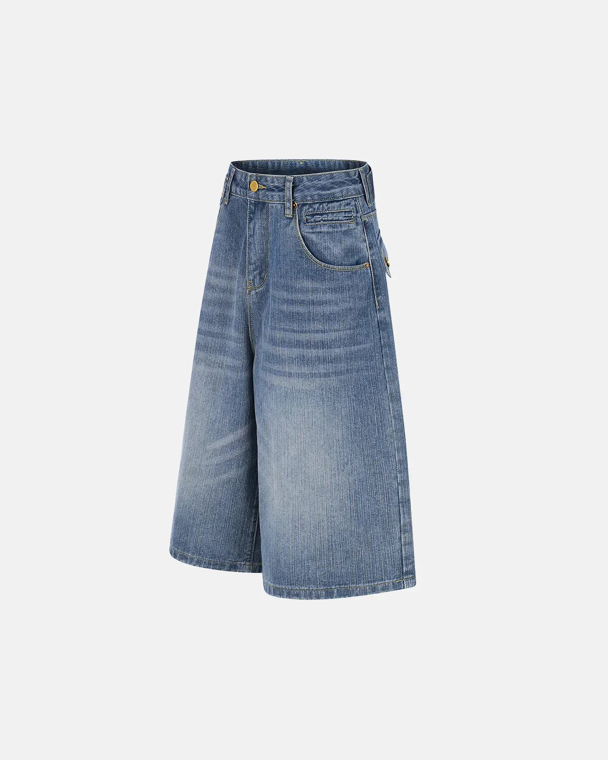 Longline Bamboo Weave Jorts with Cinch Back