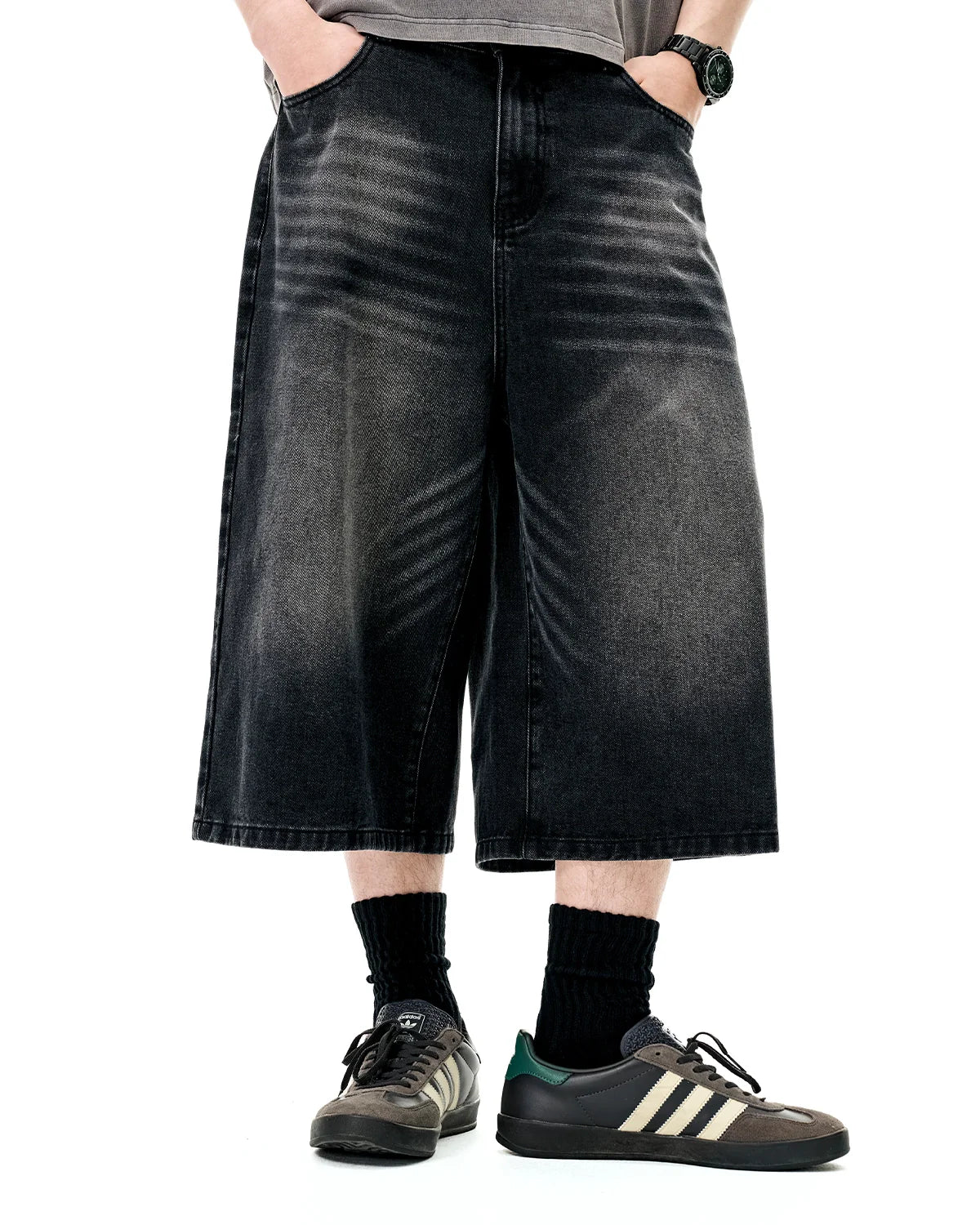Longline Washed Baggy Jorts
