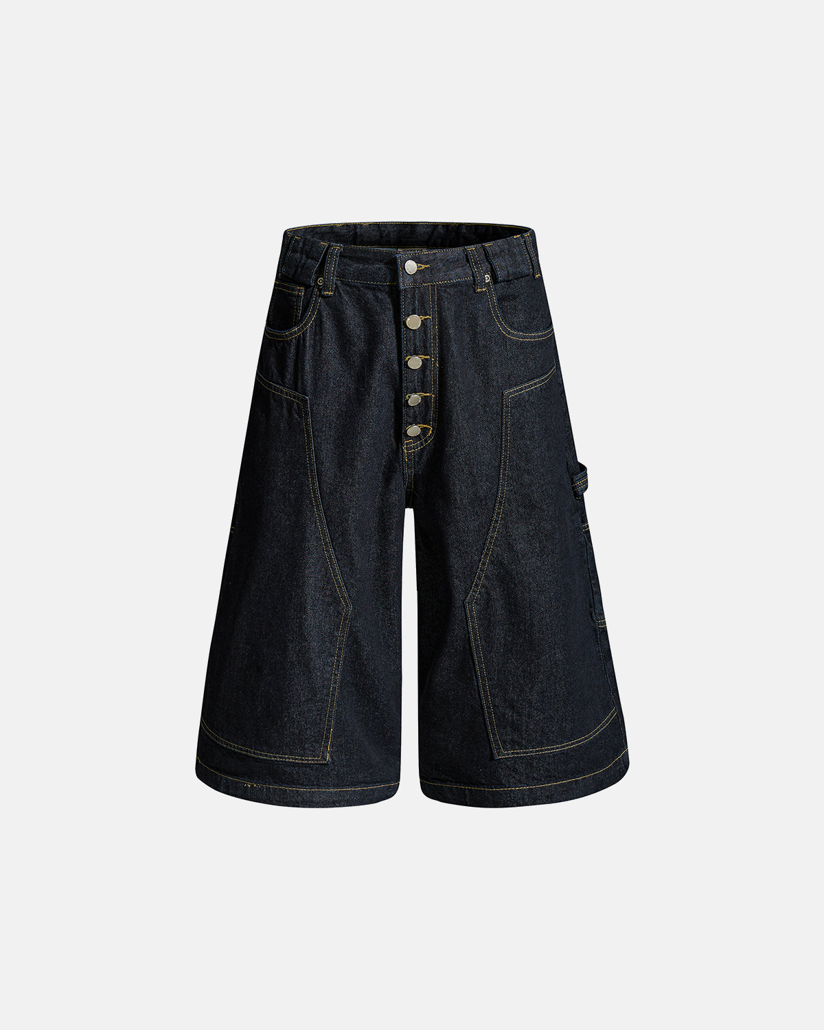 Cinch Back Cargo Jorts with Button Detail