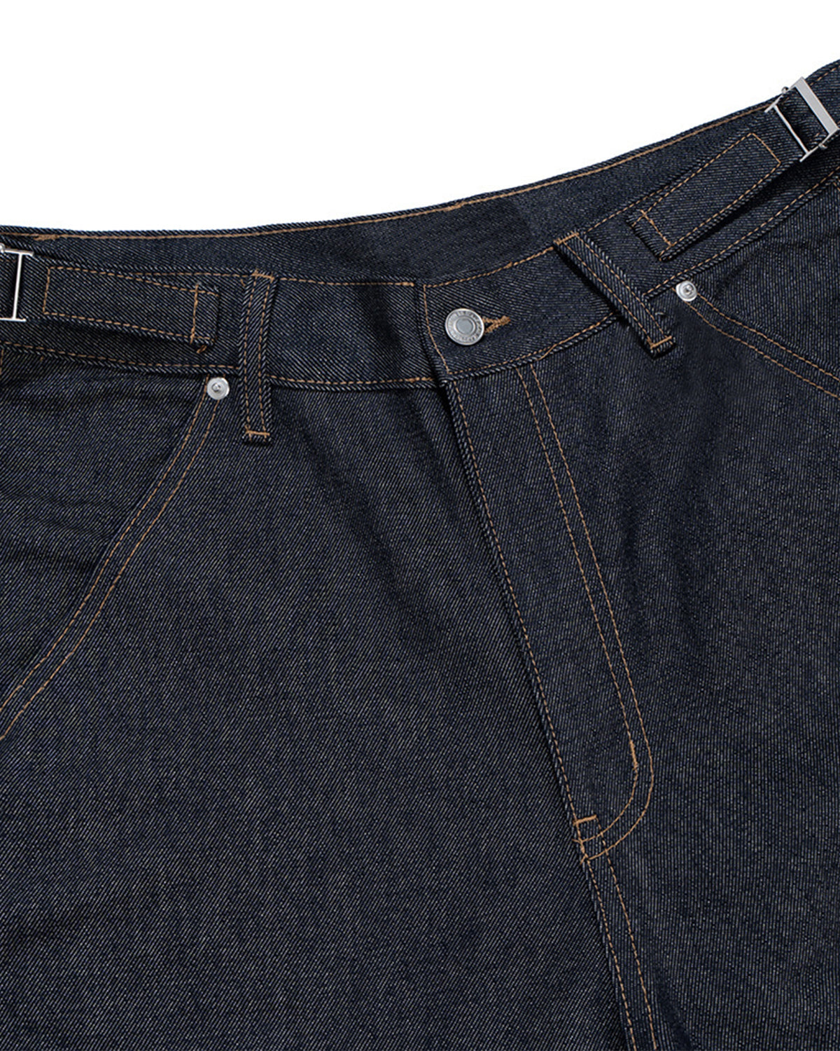 Long Raw Denim Carpenter Jorts