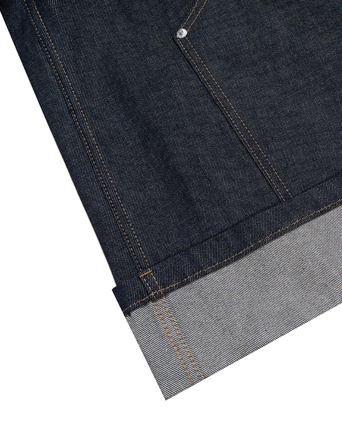 Long Raw Denim Carpenter Jorts