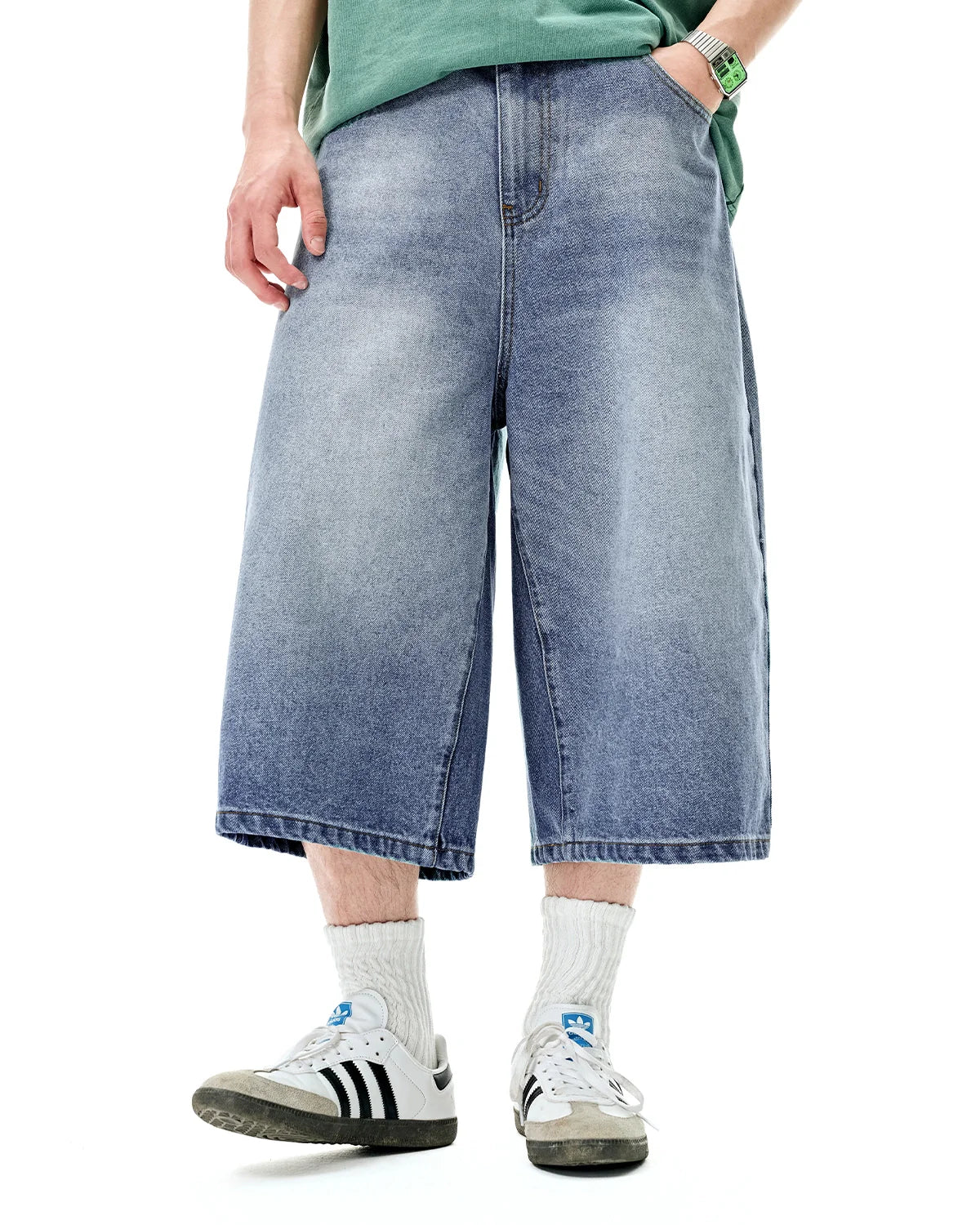 Longline Washed Baggy Jorts