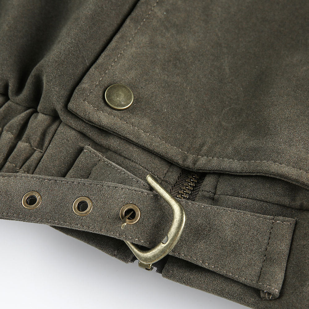 Chaqueta de corte holgado estilo punk chic sin esfuerzo