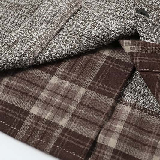 Retro Plaid Layered Short-Sleeved Shirt