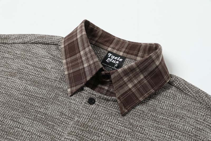 Retro Plaid Layered Short-Sleeved Shirt
