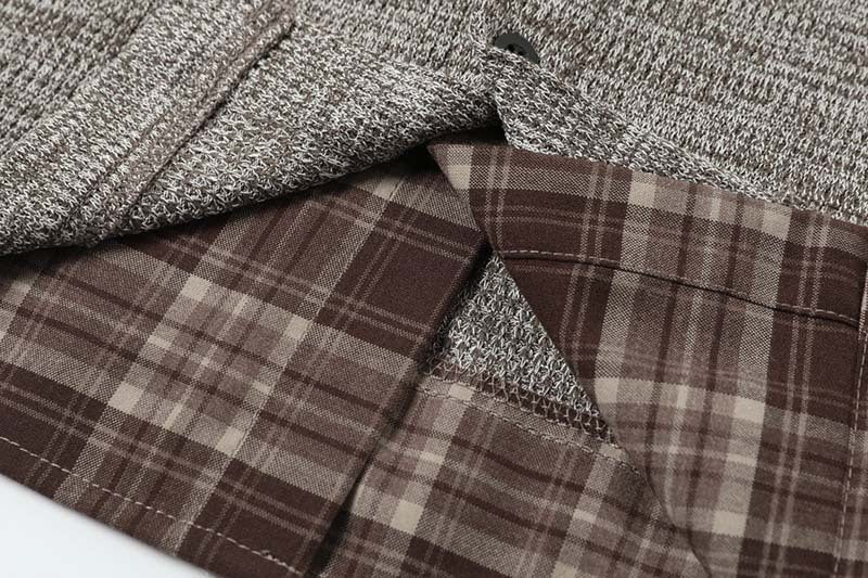 Retro Plaid Layered Short-Sleeved Shirt