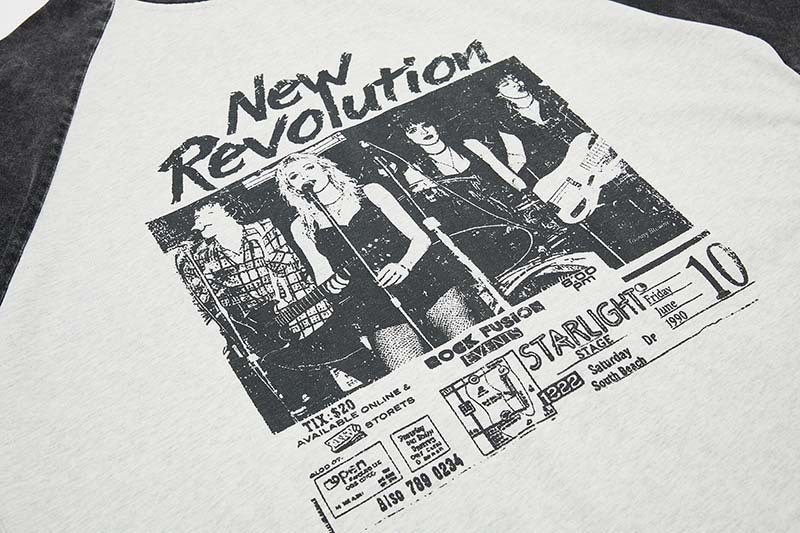Camiseta Gráfica Vintage Nueva Revolución
