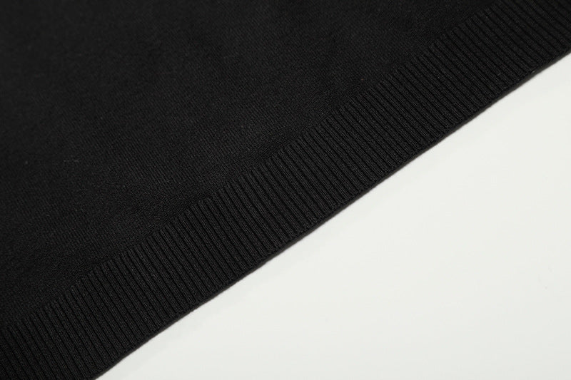 Top de punto Henley bordado vintage