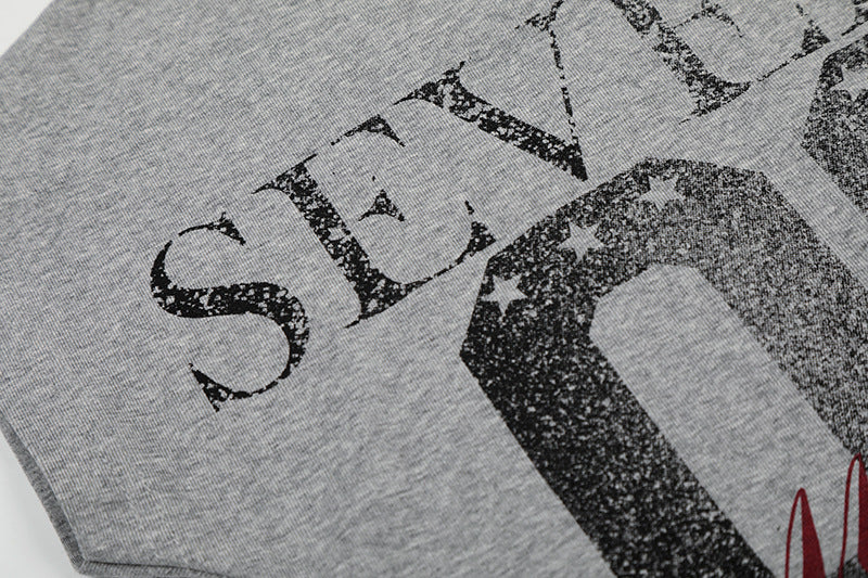 Camiseta Fruncida Estampado Desgastado