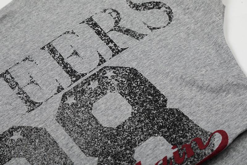 Camiseta Fruncida Estampado Desgastado