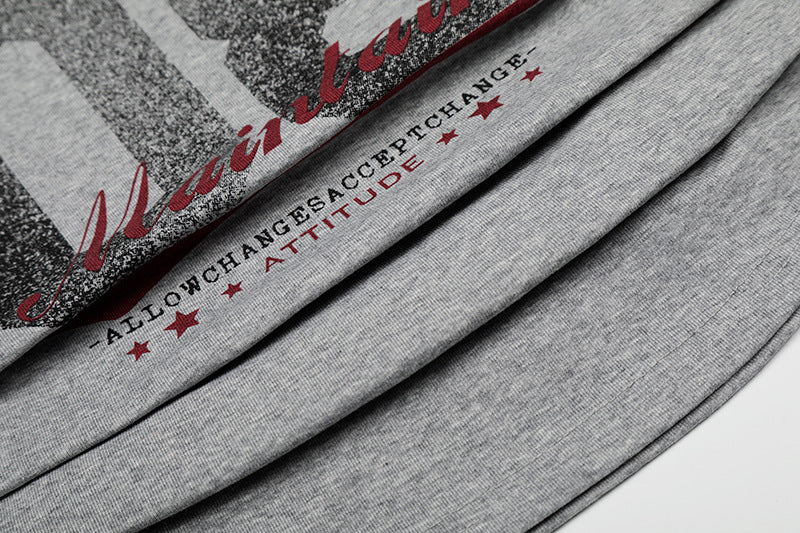 Camiseta Fruncida Estampado Desgastado