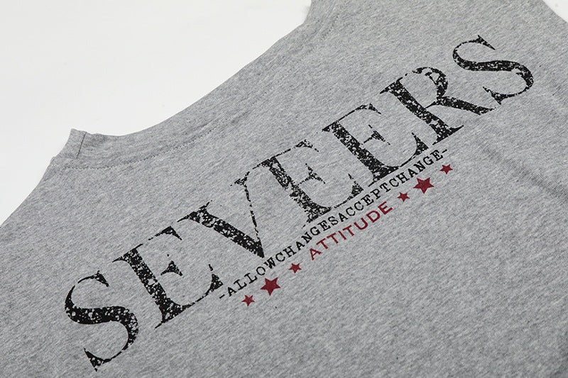 Camiseta Fruncida Estampado Desgastado