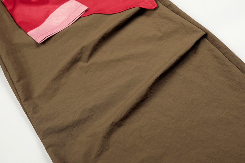 Draped Cargo Pants with Graphic Overlays