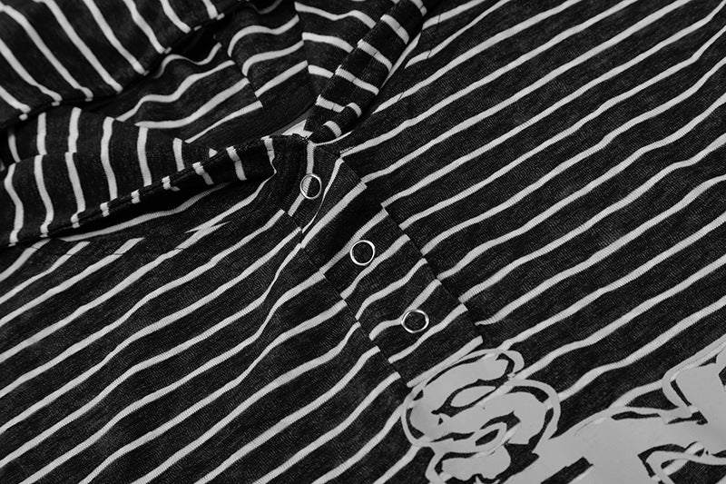 Camiseta con capucha a rayas Seventh September