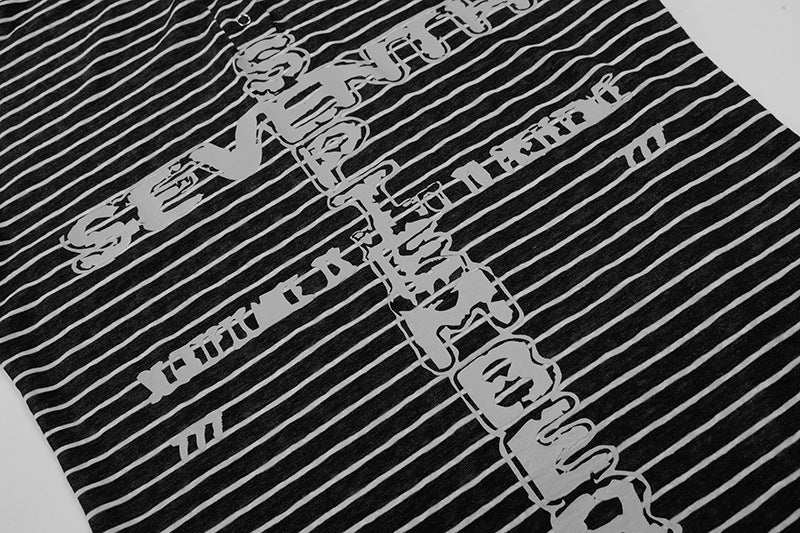 Camiseta con capucha a rayas Seventh September