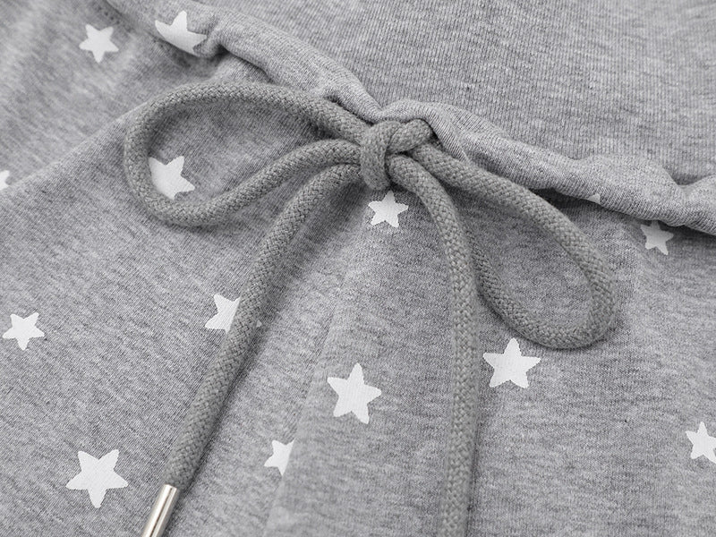 Shorts de descanso de talle alto con estampado de estrellas