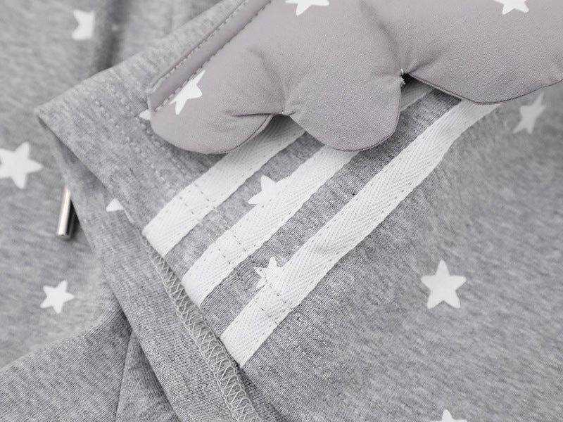 Shorts de descanso de talle alto con estampado de estrellas