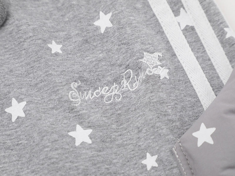 Shorts de descanso de talle alto con estampado de estrellas