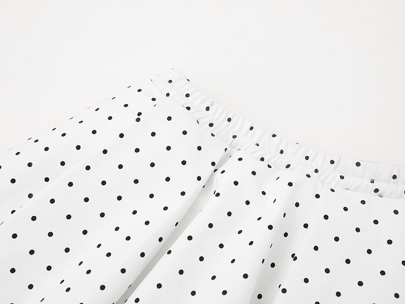 Polka Dot Ruffled Lounge Shorts