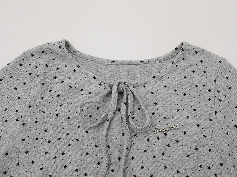 Starry Ruffled Peplum Tee