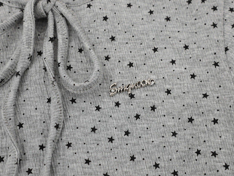 Starry Ruffled Peplum Tee