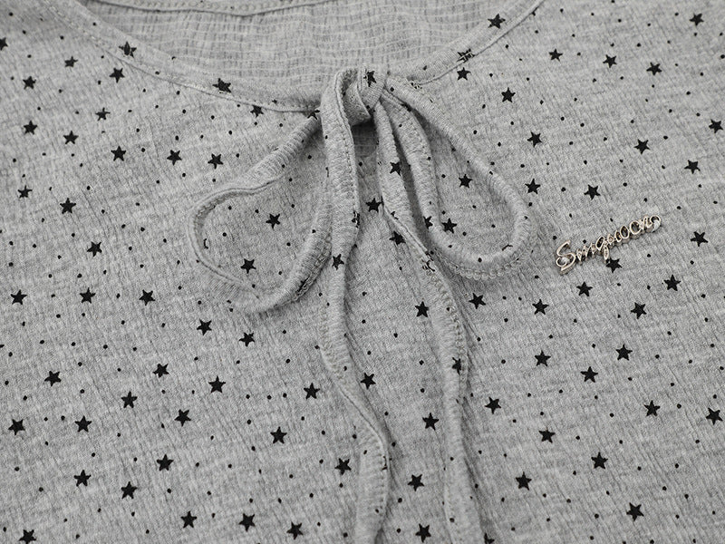 Starry Ruffled Peplum Tee