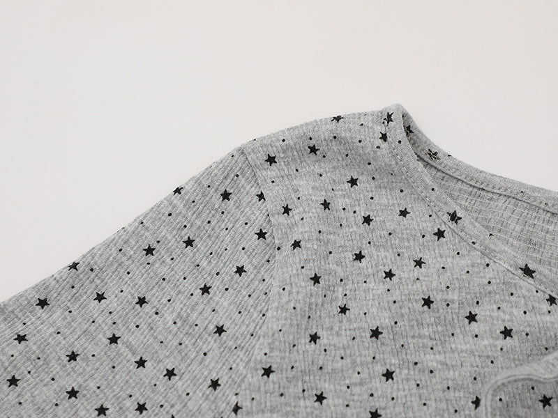 Starry Ruffled Peplum Tee