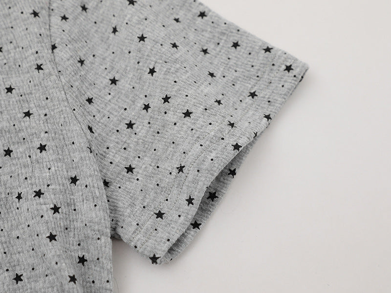 Starry Ruffled Peplum Tee