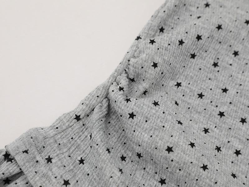Starry Ruffled Peplum Tee