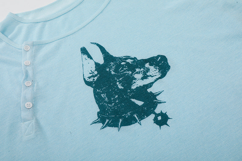 Camiseta Doberman de manga larga con gráfico