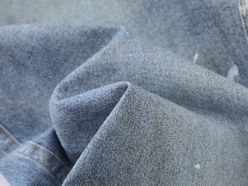 Distressed Light Blue Baggy Jeans