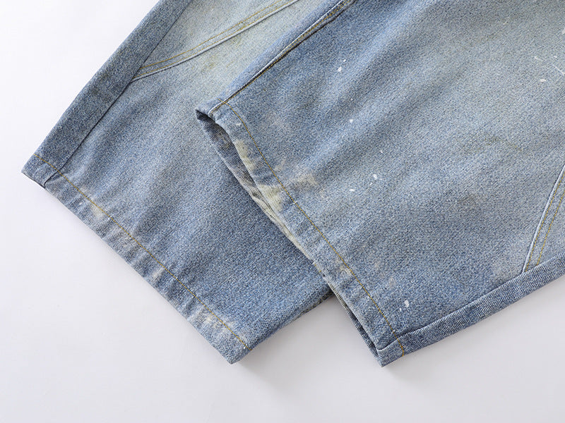 Distressed Light Blue Baggy Jeans