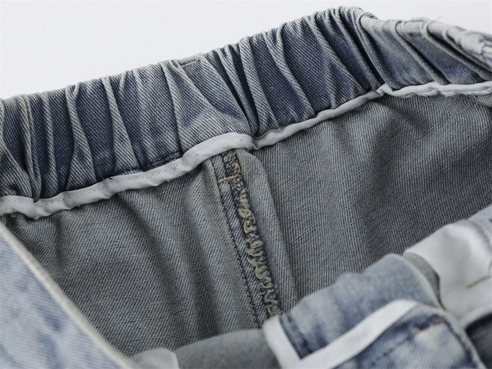 Be Nola Embroidered Denim Jort