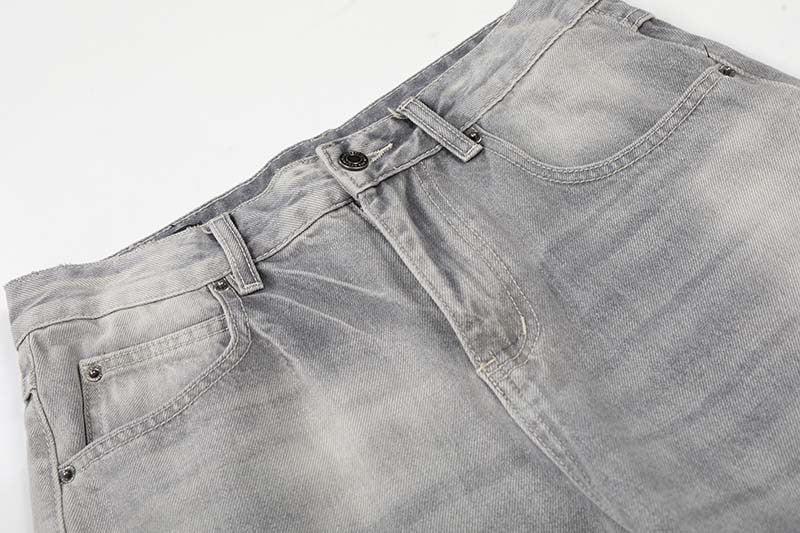 Distressed Wide-Leg Jeans - Denim