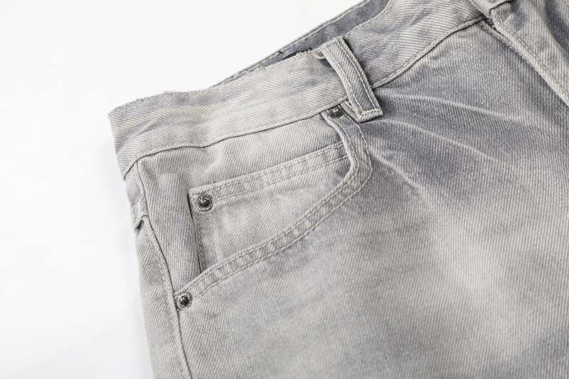Distressed Wide-Leg Jeans - Denim