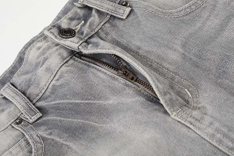 Distressed Wide-Leg Jeans - Denim