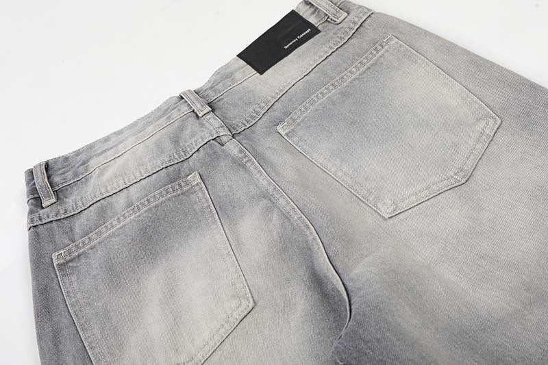 Distressed Wide-Leg Jeans - Denim