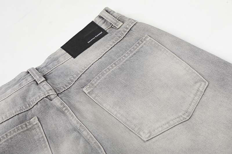 Distressed Wide-Leg Jeans - Denim