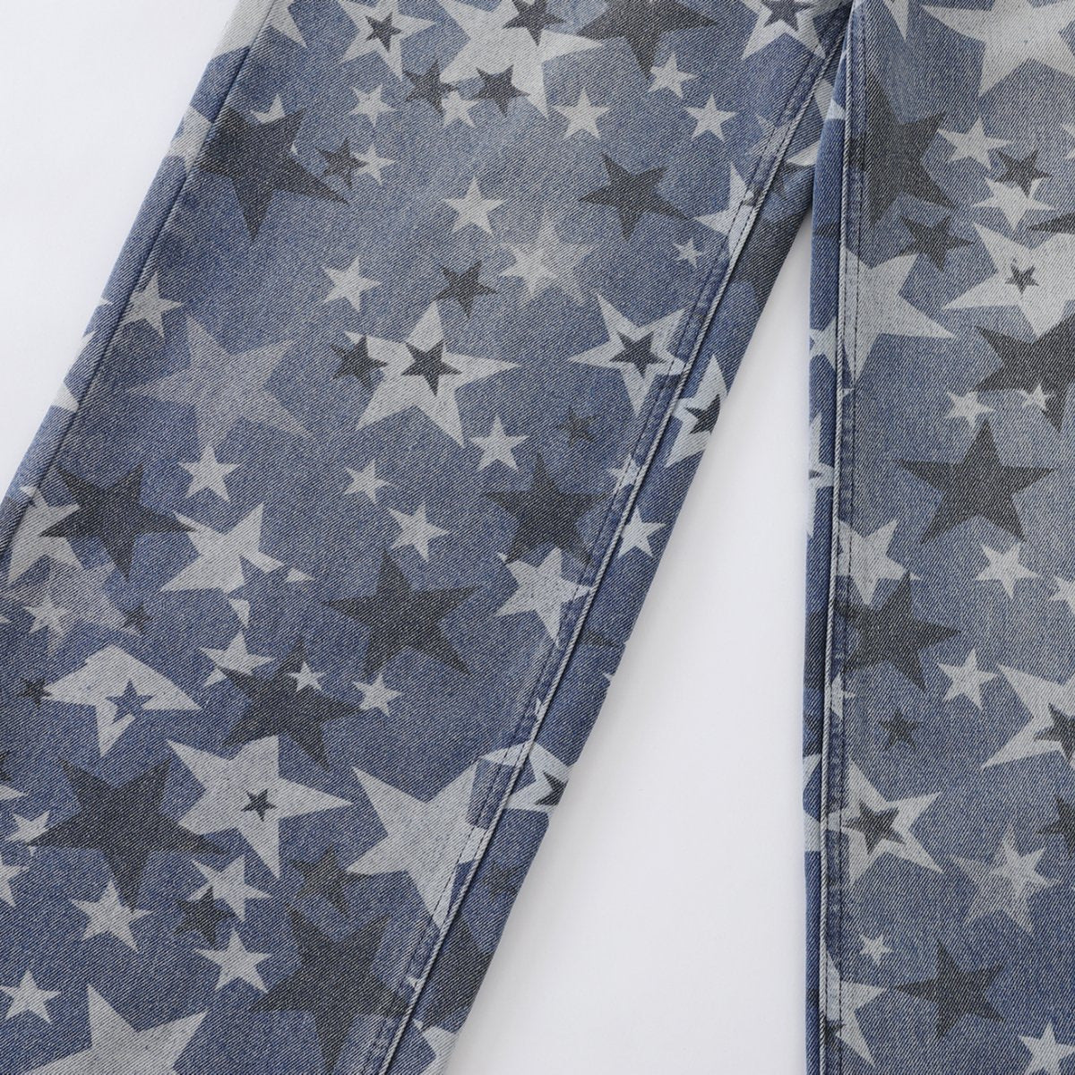 Vaqueros anchos de mezclilla con estrellas