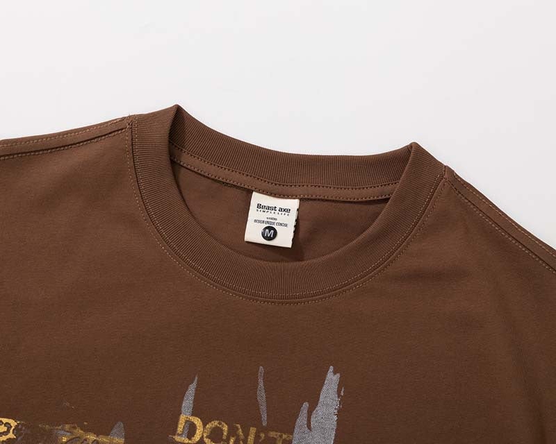 Camiseta de manga larga con gráfico y efecto de capas