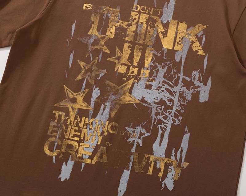 Camiseta de manga larga con gráfico y efecto de capas