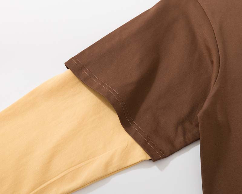 Camiseta de manga larga con gráfico y efecto de capas