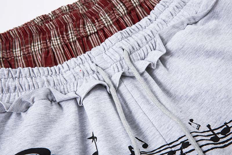 Pantalón de chándal de pierna ancha con nota musical