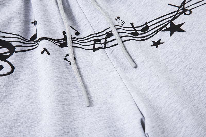 Pantalón de chándal de pierna ancha con nota musical
