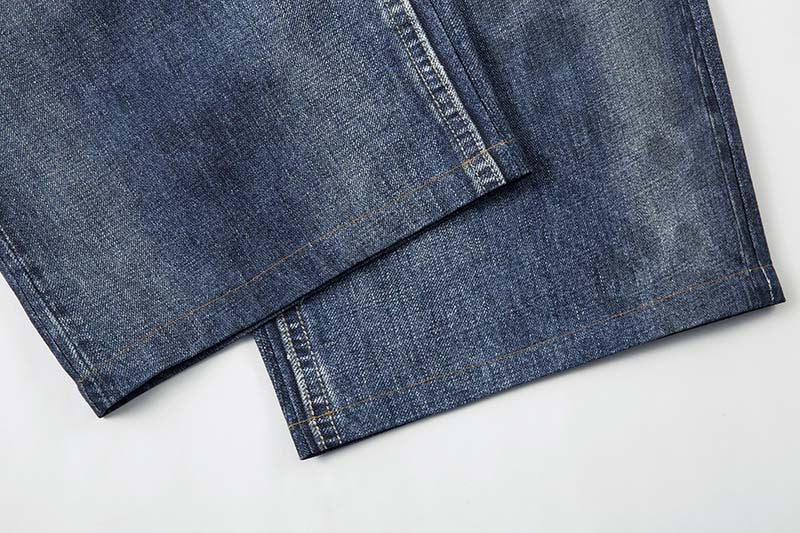Tiger Stripe Distressed Wide-Leg Jeans