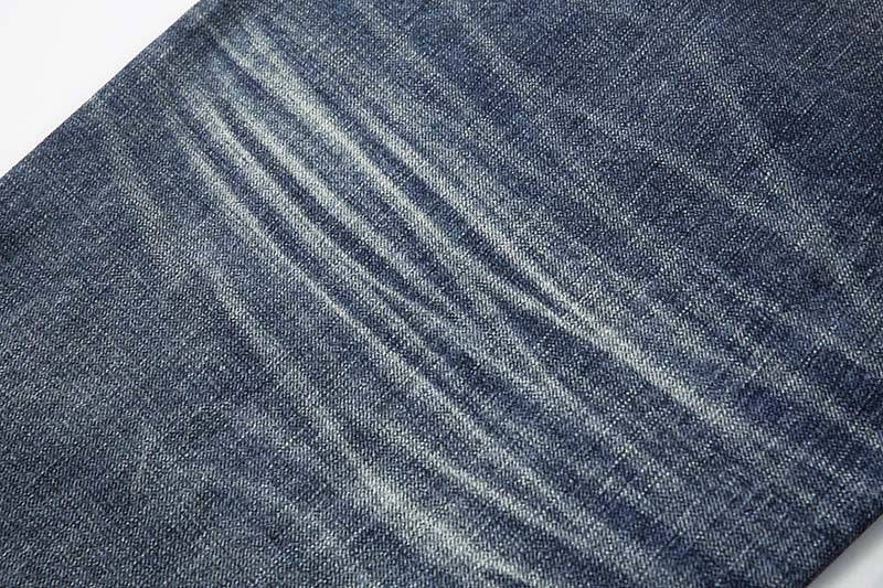 Tiger Stripe Distressed Wide-Leg Jeans
