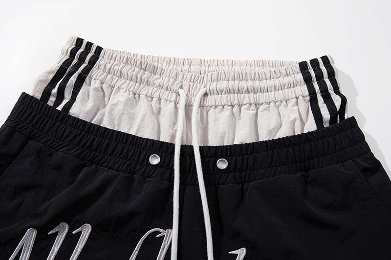 Pantalones de chándal de pierna ancha con bloques de color