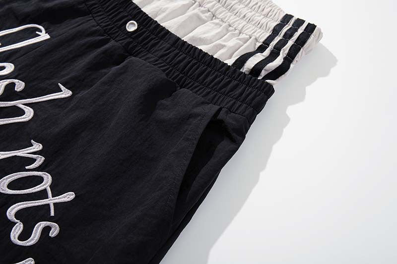 Pantalones de chándal de pierna ancha con bloques de color