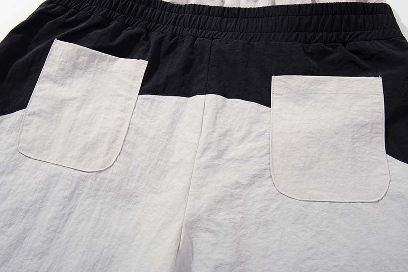 Pantalones de chándal de pierna ancha con bloques de color