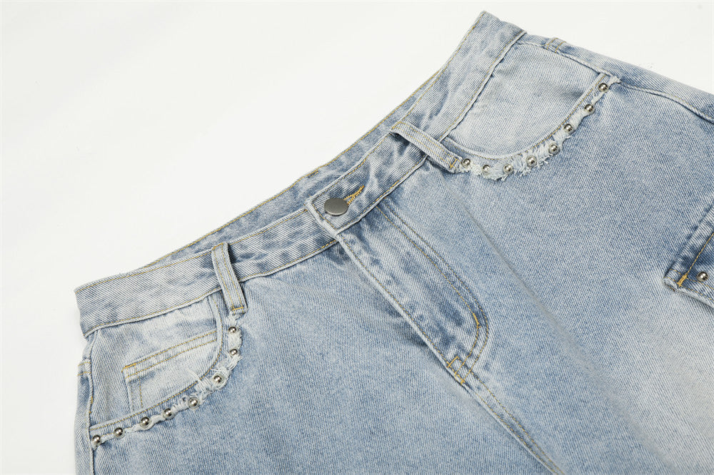 Retro High-Waisted Wide-Leg Jeans